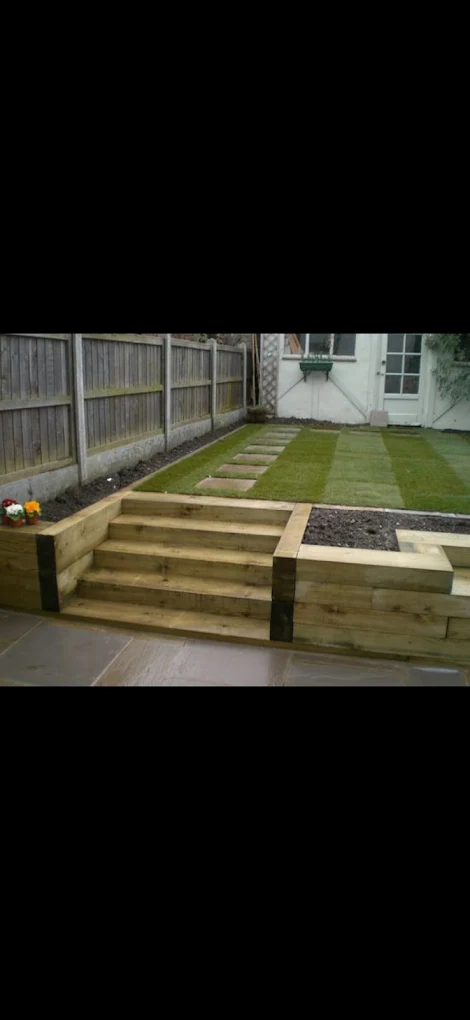 Sleeper steps & new lawn